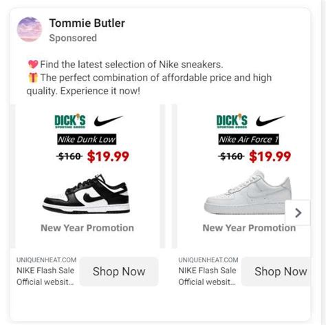 nike official promotion instagram fake - Nike flash selling scam.